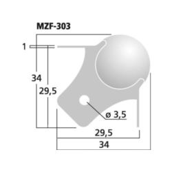 Monacor MZF-303 Metalowe naroże